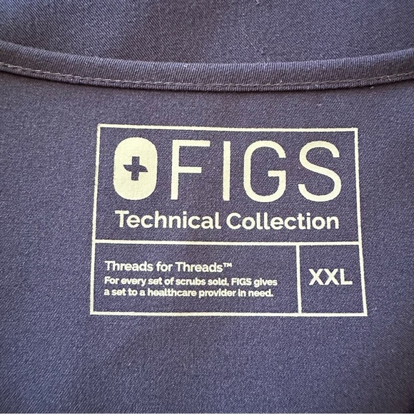 FIGS Catarina One-Pocket Scrub Top TM Navy PO1252 - Picture 11 of 14